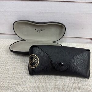 Ray-Ban Eyeglass Case‎ Lot Clamshell & Triangle Sunglasses Protector Black